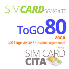 ToGo80 mit 80GB – 28 Tage aktiv